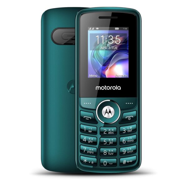 Motorola All-New A200 Dual Sim keypad Phone (with Voice Feature) | 2 Years Replacement | Long Lasting Battery | Built-in UPI Payments App | Wireless FM | Auto Call Recording (Teal Blue)